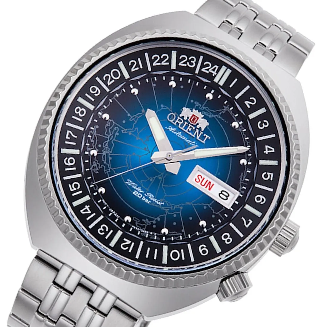 Orient Blue Dial World Map Revival RA-AA0E03L RA-AA0E03L19B Japan Automatic Watch