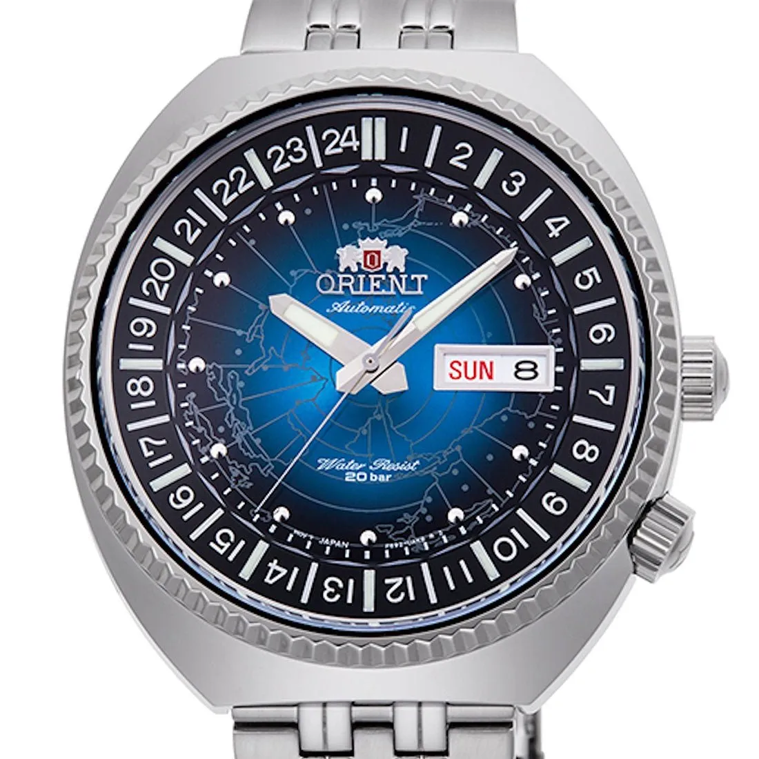 Orient Blue Dial World Map Revival RA-AA0E03L RA-AA0E03L19B Japan Automatic Watch
