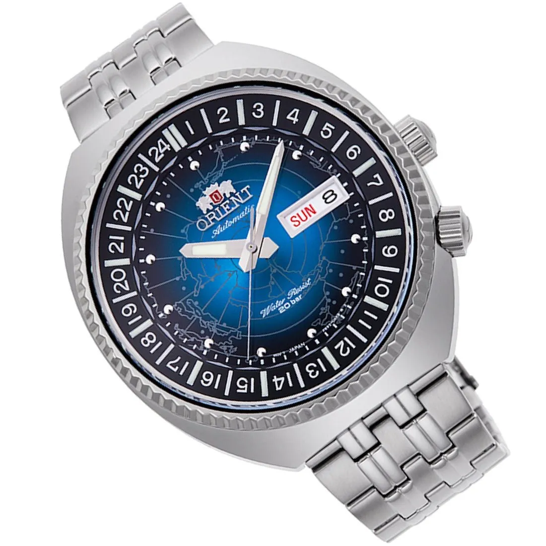 Orient Blue Dial World Map Revival RA-AA0E03L RA-AA0E03L19B Japan Automatic Watch
