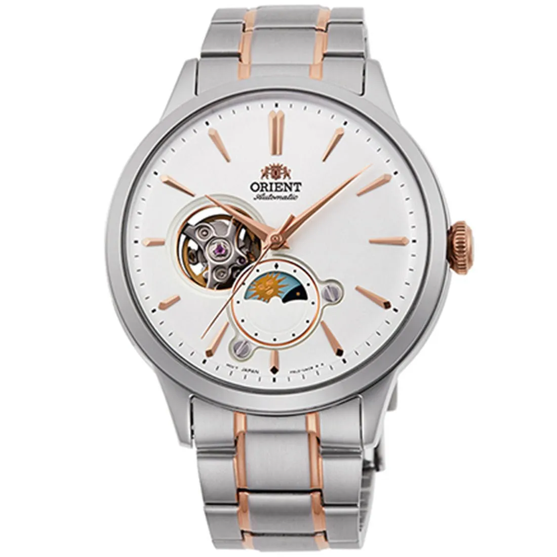 Orient Classic Sun Moon RA-AS0101S RA-AS0101S10B Open Heart Dial Watch