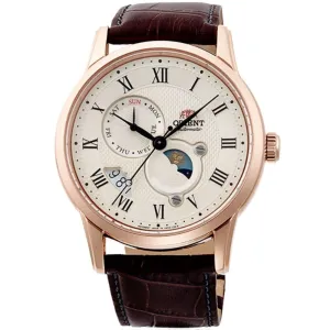 Orient Sun & Moon Automatic RA-AK0007S10B RA-AK0007S Leather Analog Watch