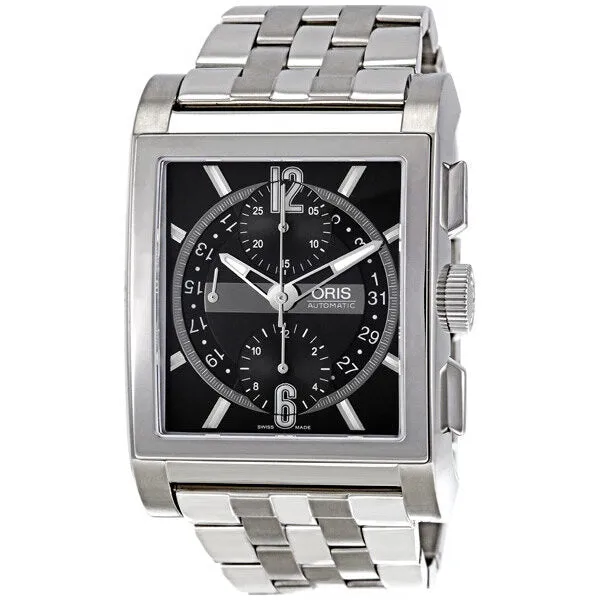 Oris Men's Rectangular Titanium Chronograph  Automatic Watch 674-7625-7064MB 01 674 7625 7064 07 8 27 77