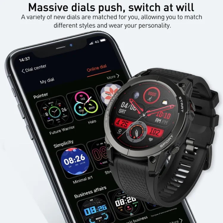 Outdoor Sports Smart Watch 1.43 Inch Ultra HD AMOLED Screen Bluetooth Talking Watch(Black)