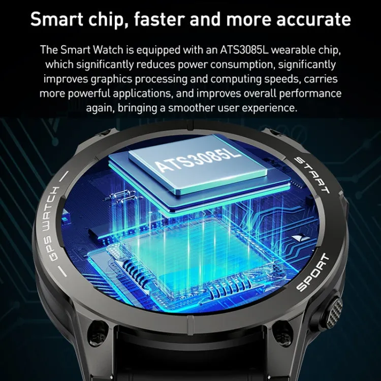Outdoor Sports Smart Watch 1.43 Inch Ultra HD AMOLED Screen Bluetooth Talking Watch(Black)