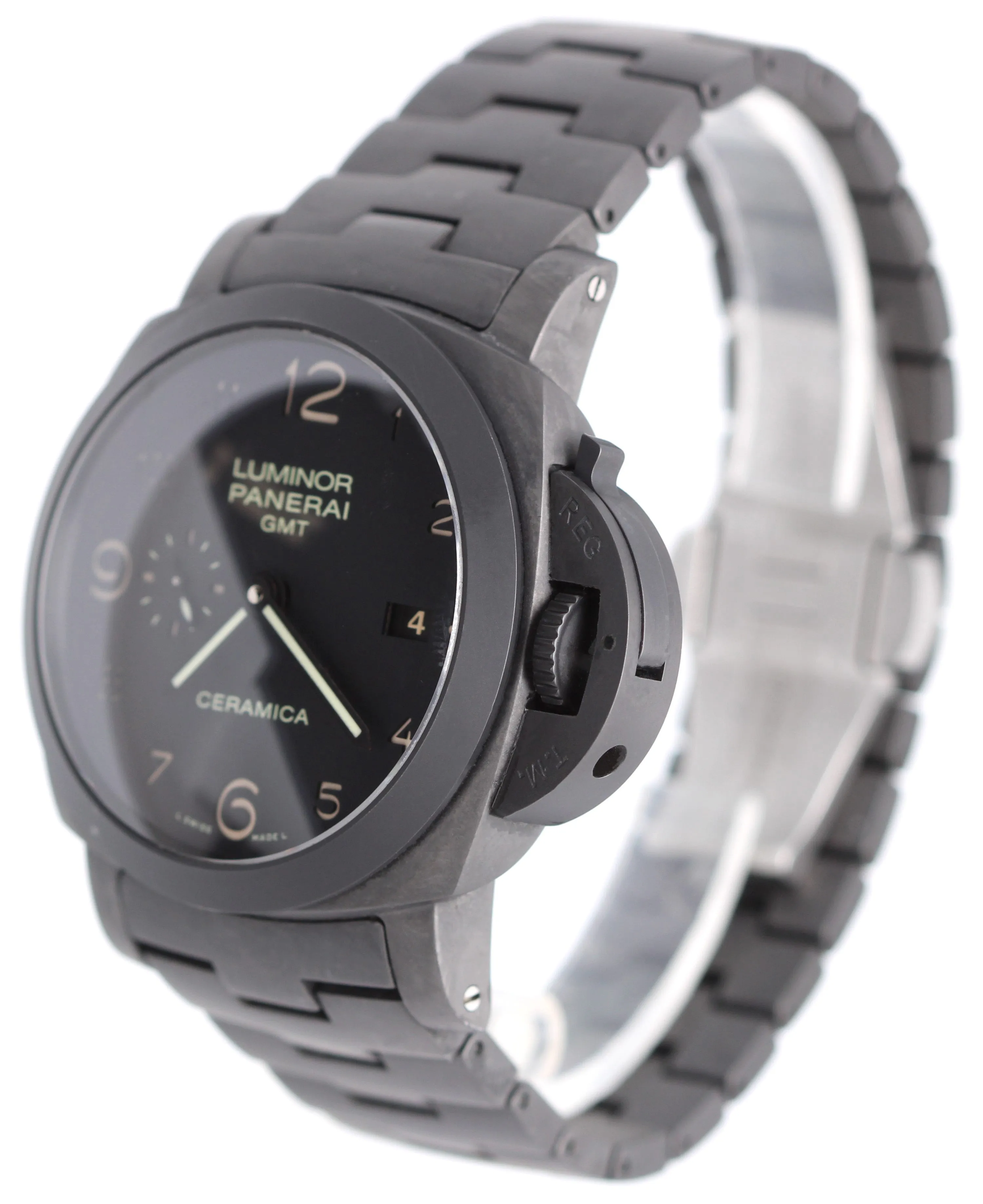 Panerai LTD Tuttonero Luminor 1950 3 Days GMT Ceramica Black 44mm PAM00438 Watch