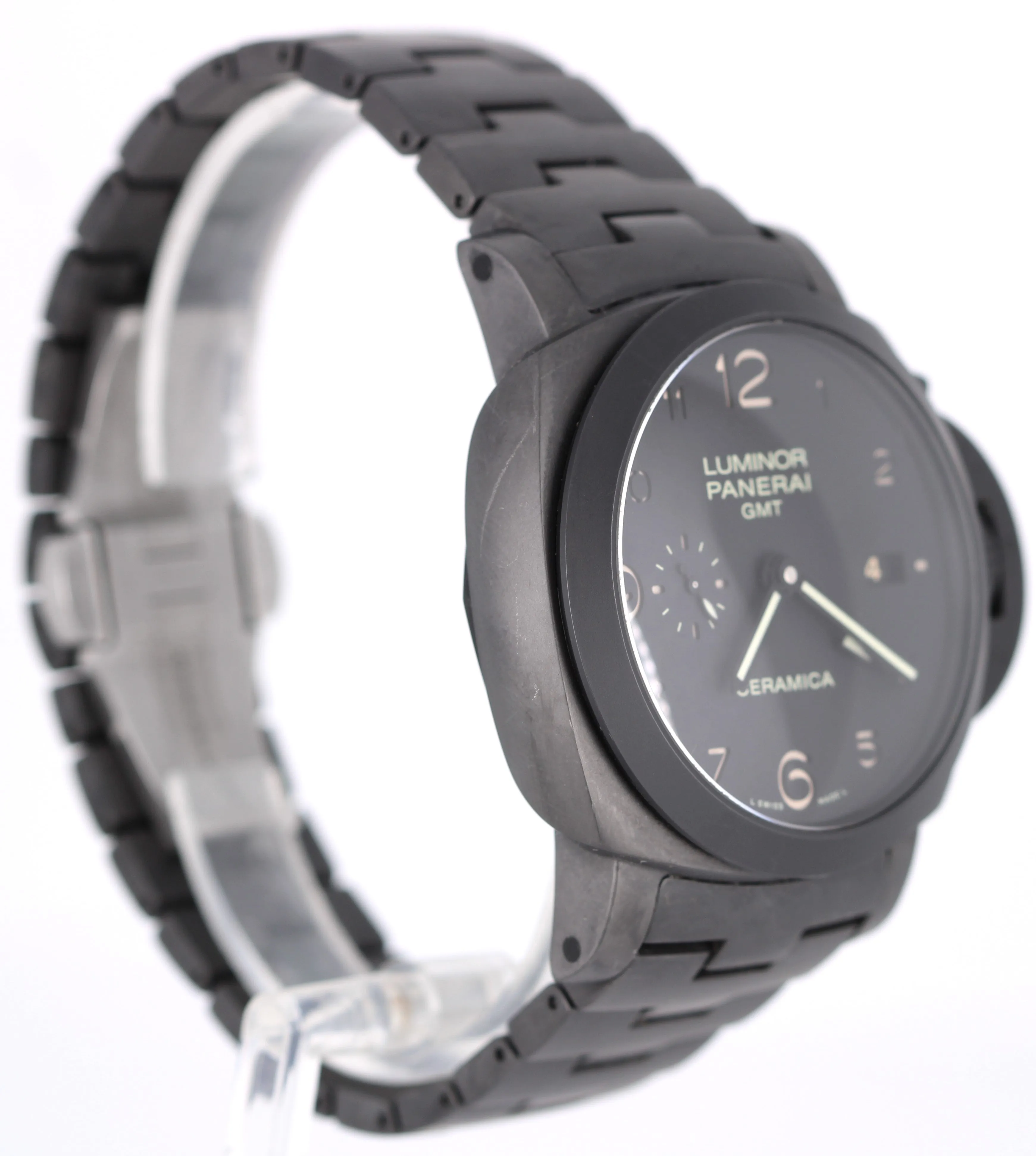 Panerai LTD Tuttonero Luminor 1950 3 Days GMT Ceramica Black 44mm PAM00438 Watch