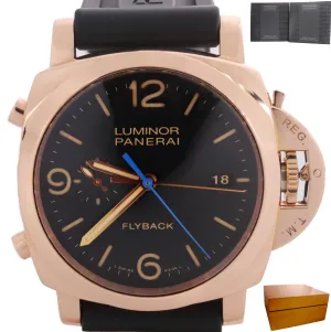 Panerai Luminor 1950 3 Days Chrono Flyback 18K Rose Gold 44mm PAM00525 PAM 525