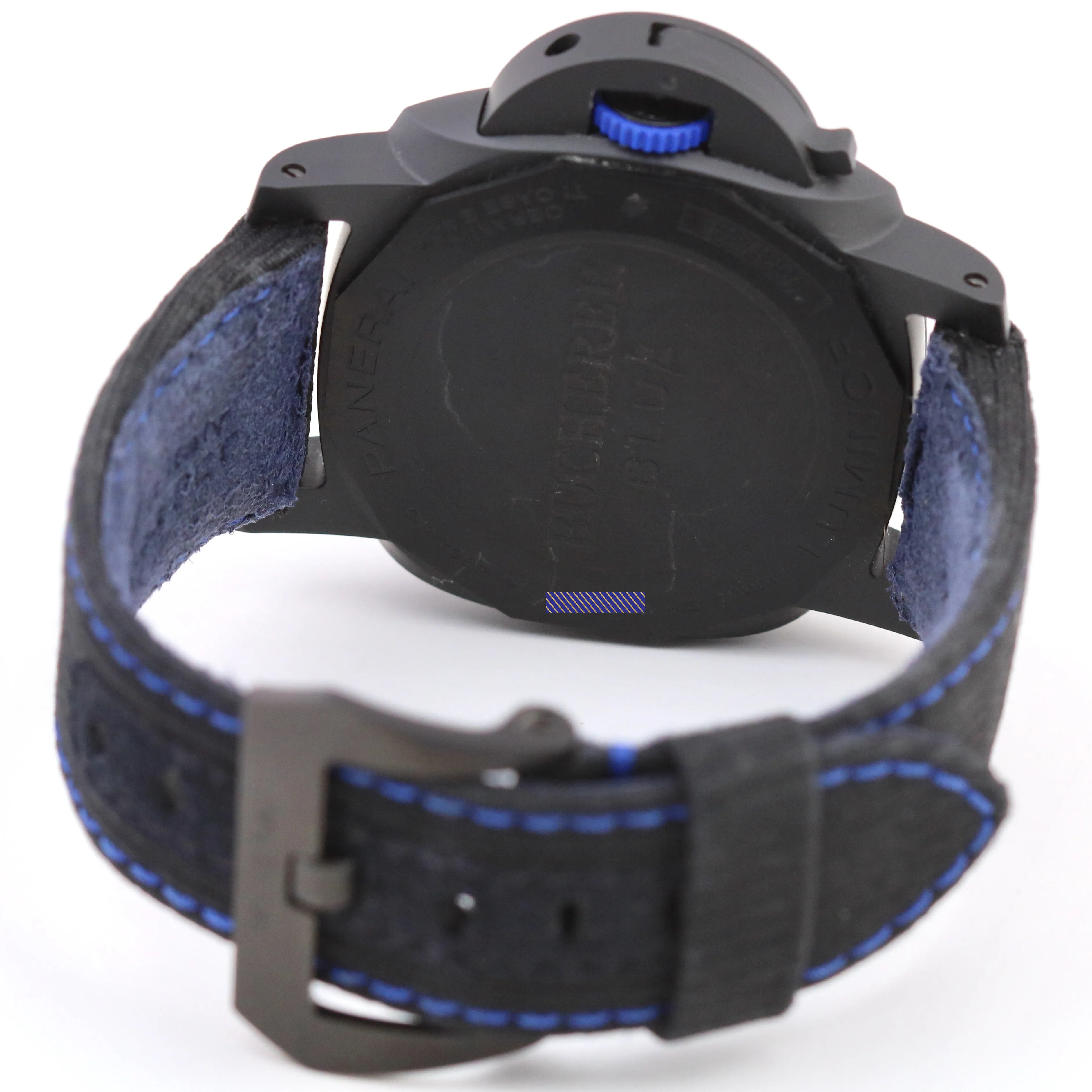 Panerai Luminor GMT PAM01176 BUCHERER BLUE Black Ceramic 44mm PAM1176 Date Watch