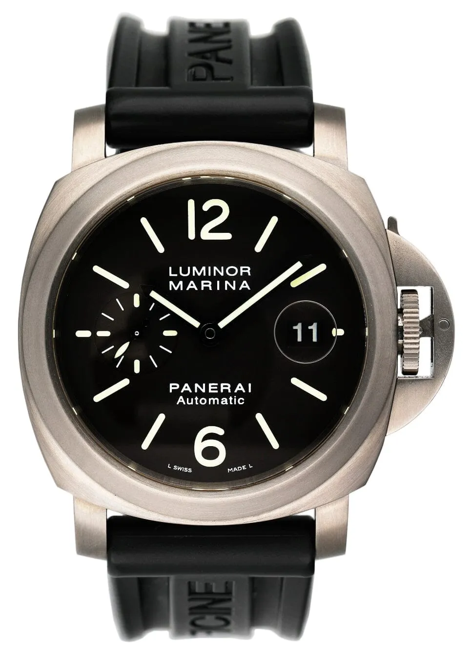 Panerai Luminor Marina PAM00240 Black Dial Titanium Mens Watch