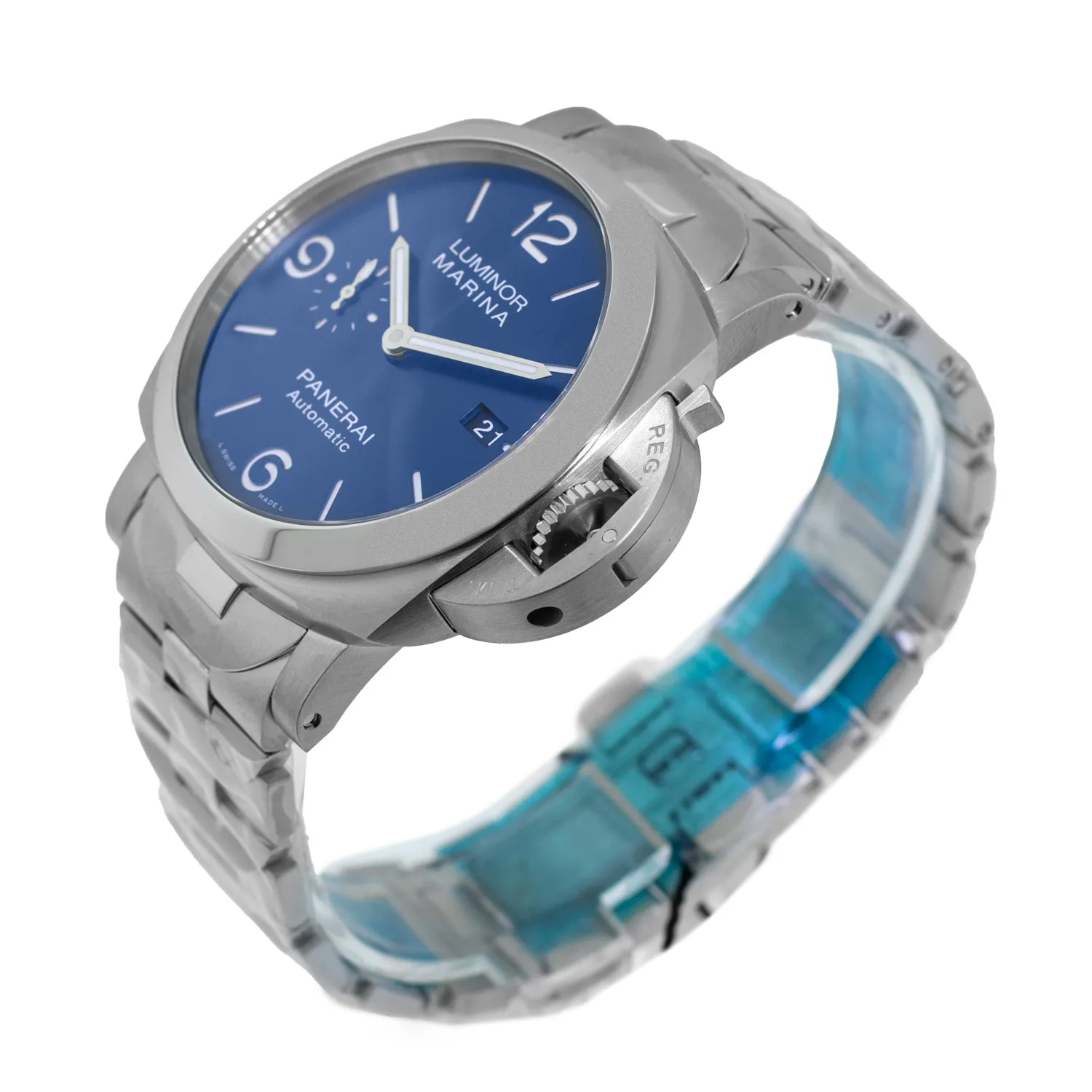 Panerai Luminor Marina Specchio Steel Blue Arabic 44mm PAM01316