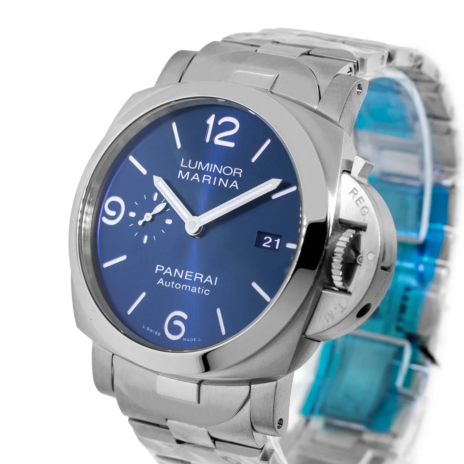 Panerai Luminor Marina Specchio Steel Blue Arabic 44mm PAM01316