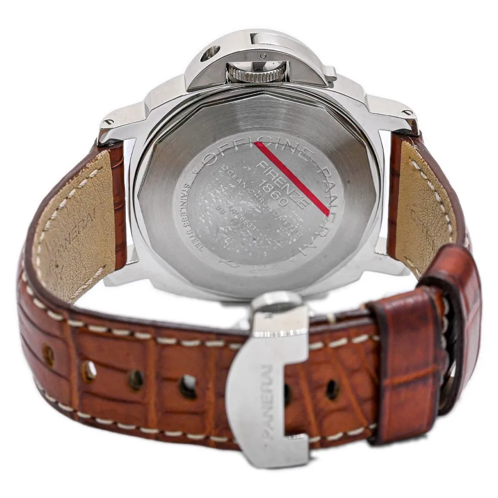 Panerai Men's Luminor GMT Stainless Steel 44mm Black Dial Watch Reference #: PAM0088