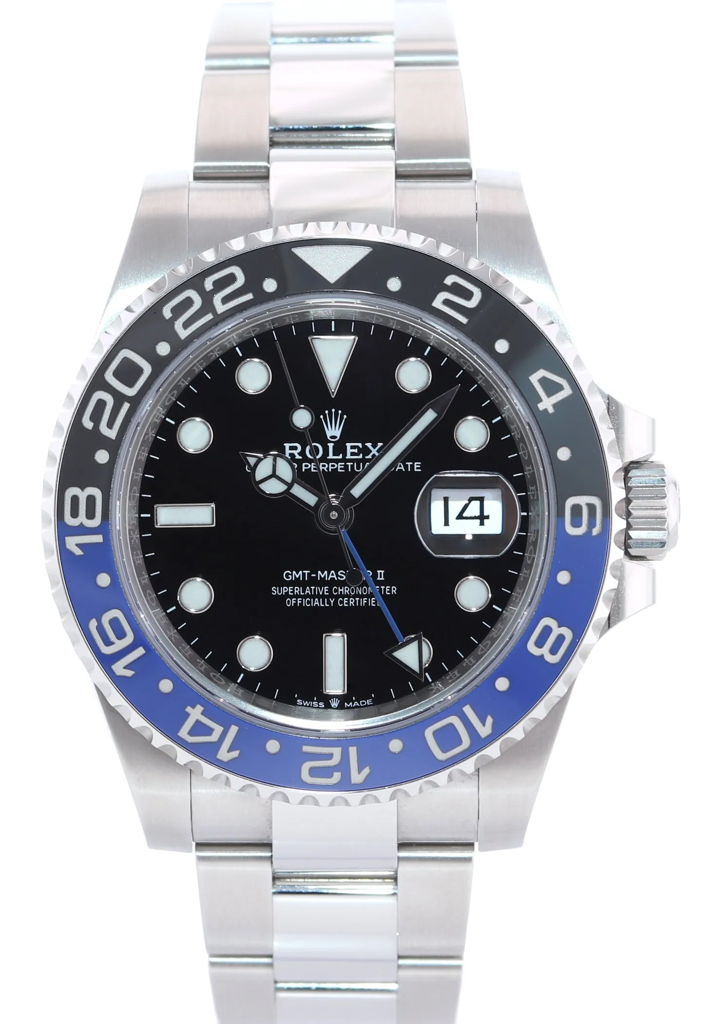 PAPERS 2021 NEW Rolex 126710 GMT Master Batman Black Blue Oyster Ceramic Watch