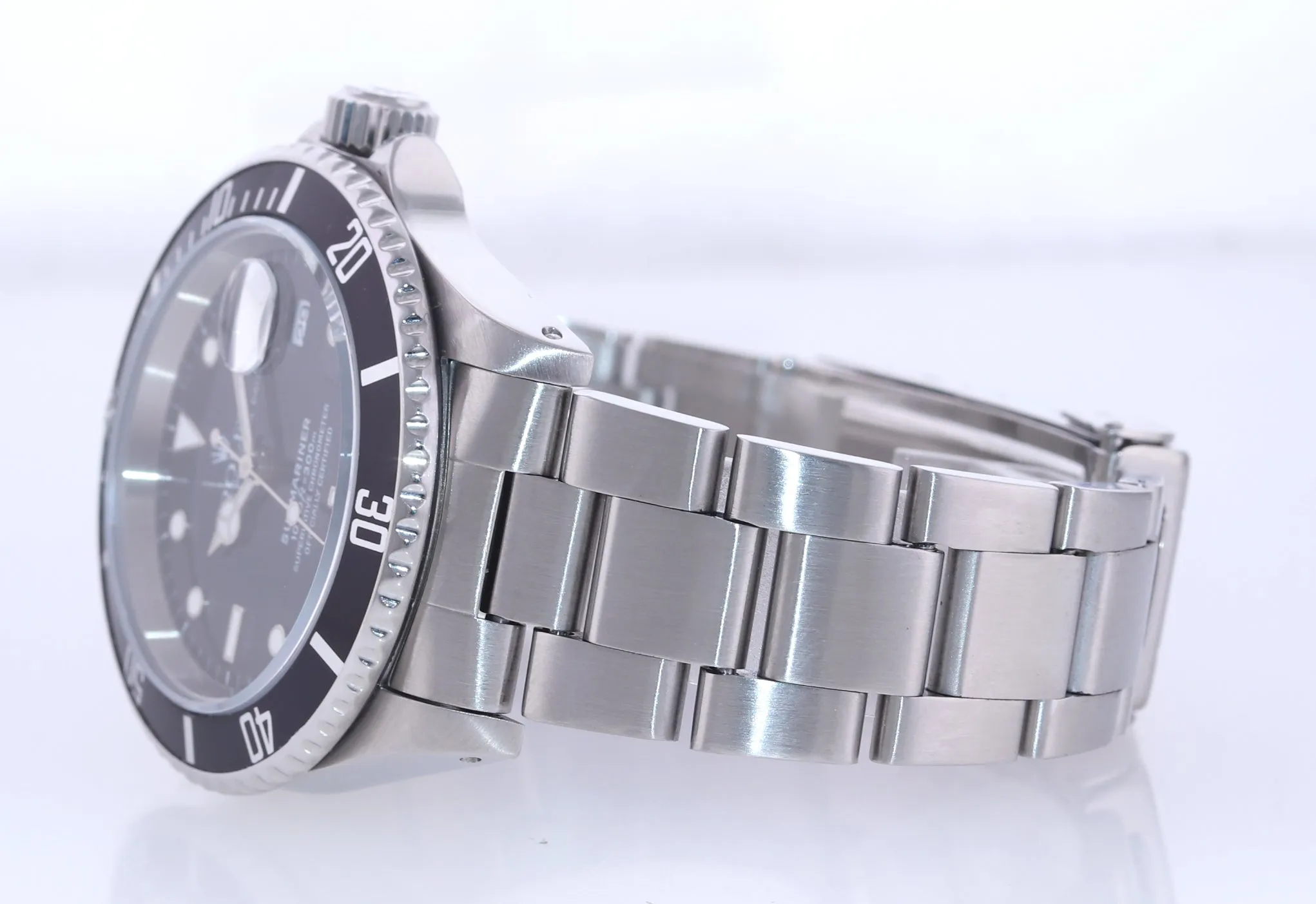 PAPERS and RSC Service Rolex Submariner Date 16610 Tritium Steel Pre-Ceramic Watch