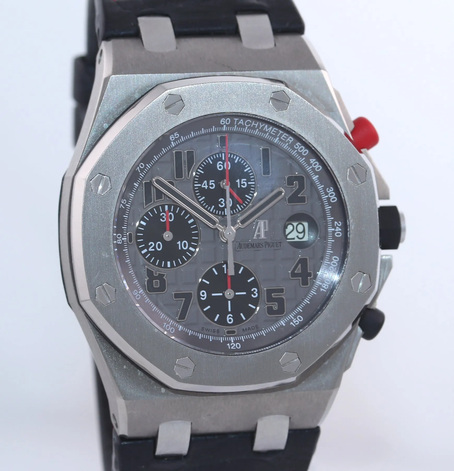 PAPERS Audemars Piguet Royal Oak Offshore Grey 26170TI Titanium 42mm Watch Box