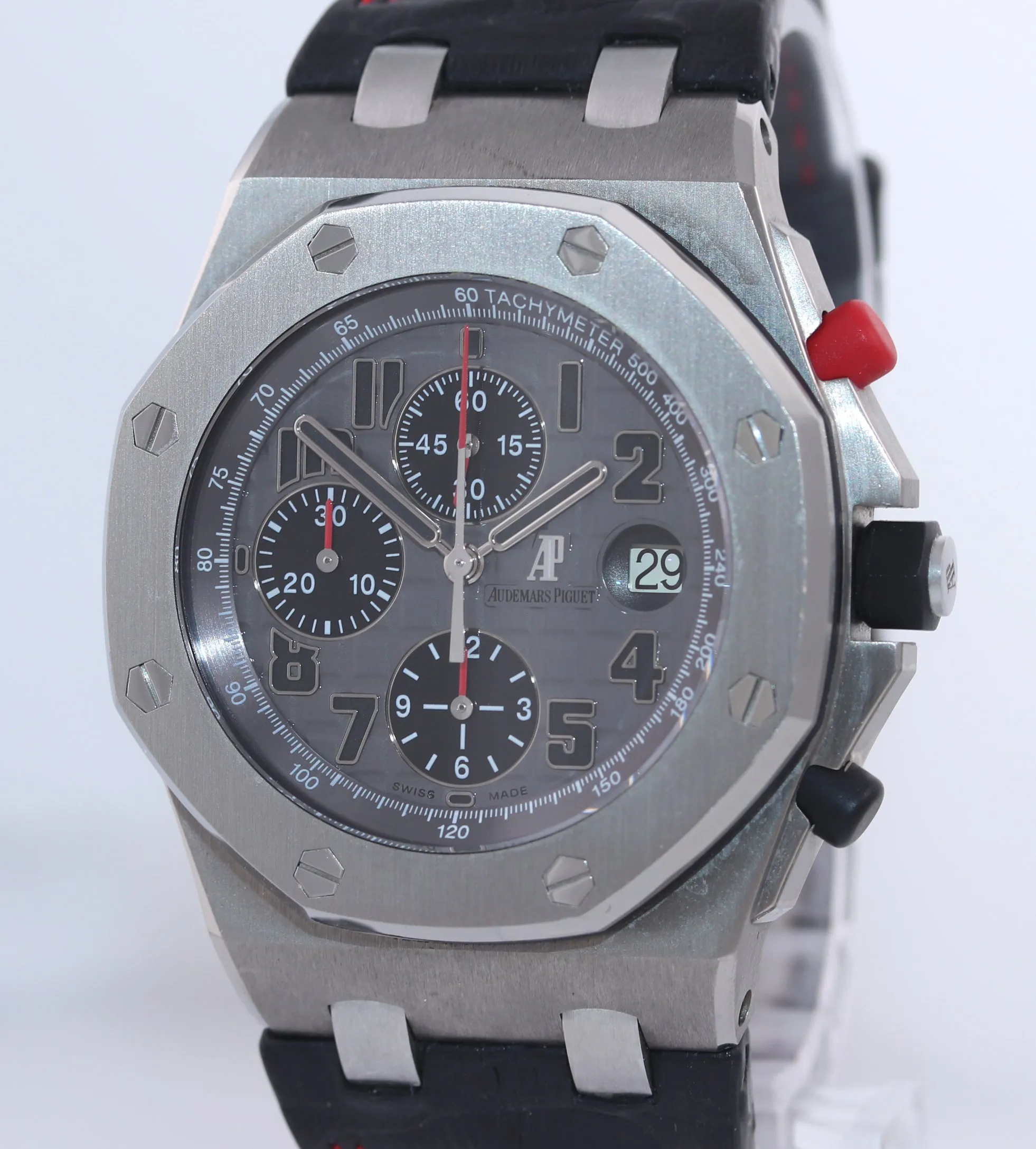 PAPERS Audemars Piguet Royal Oak Offshore Grey 26170TI Titanium 42mm Watch Box