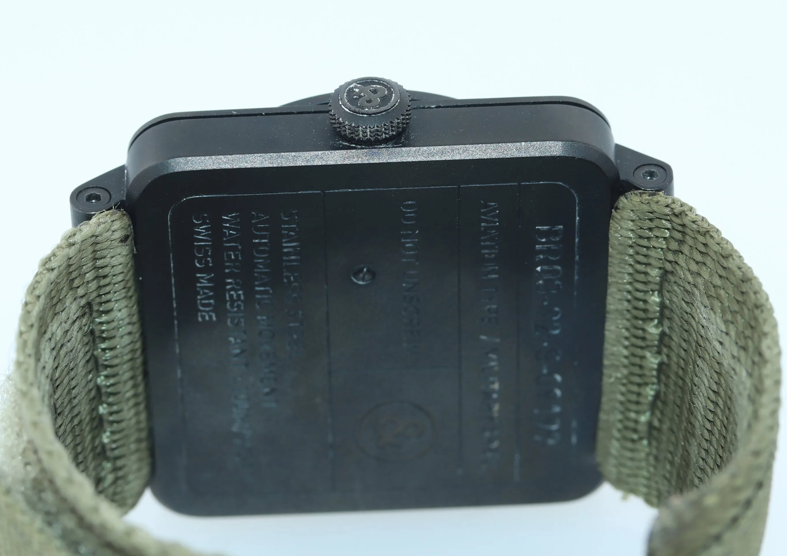 PAPERS Bell & Ross BR03-92 Military Type Black PVD OD Green 42mm Date Watch