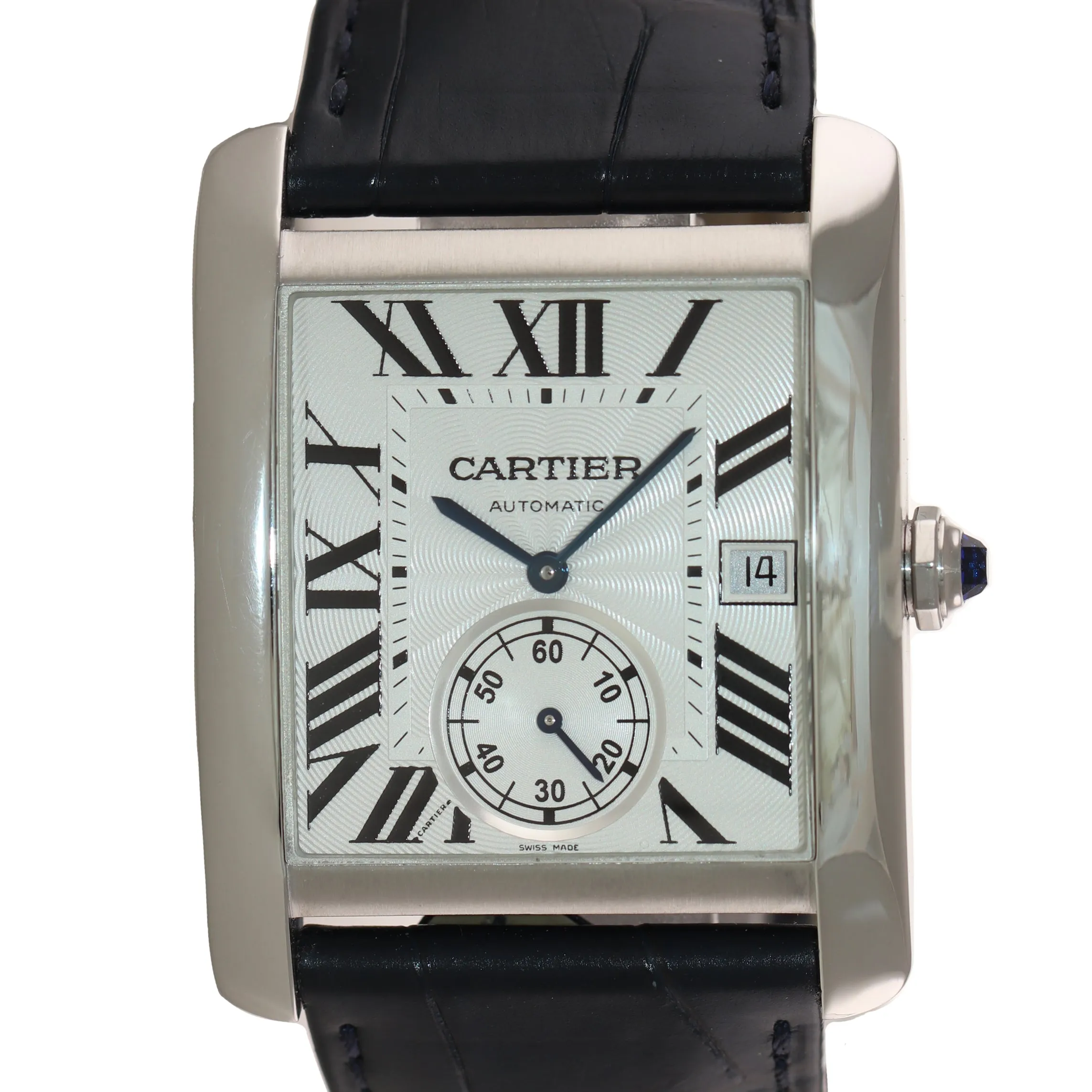 PAPERS Cartier Tank MC Automatic Silver Roman W5330003 Steel Date Watch 3589