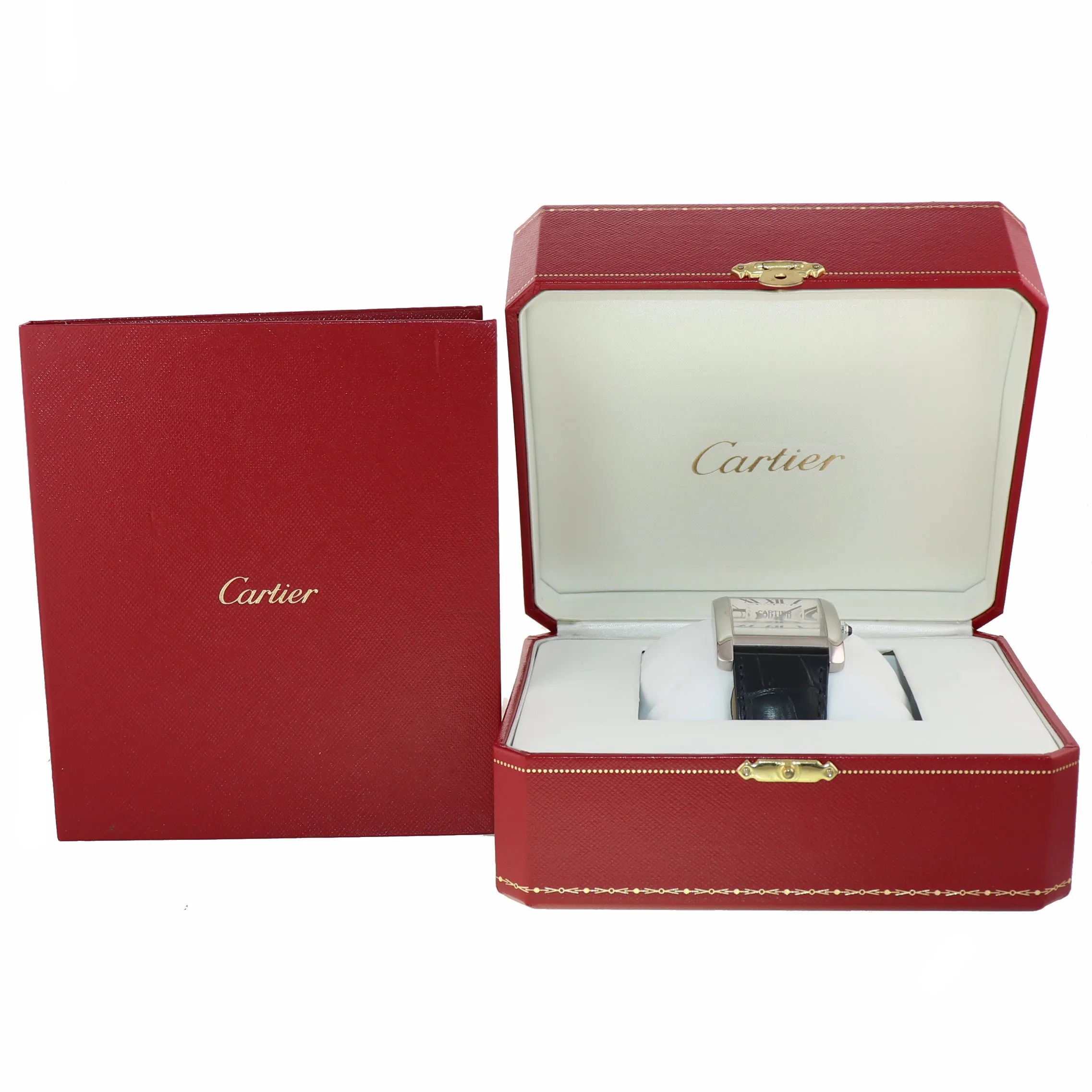 PAPERS Cartier Tank MC Automatic Silver Roman W5330003 Steel Date Watch 3589