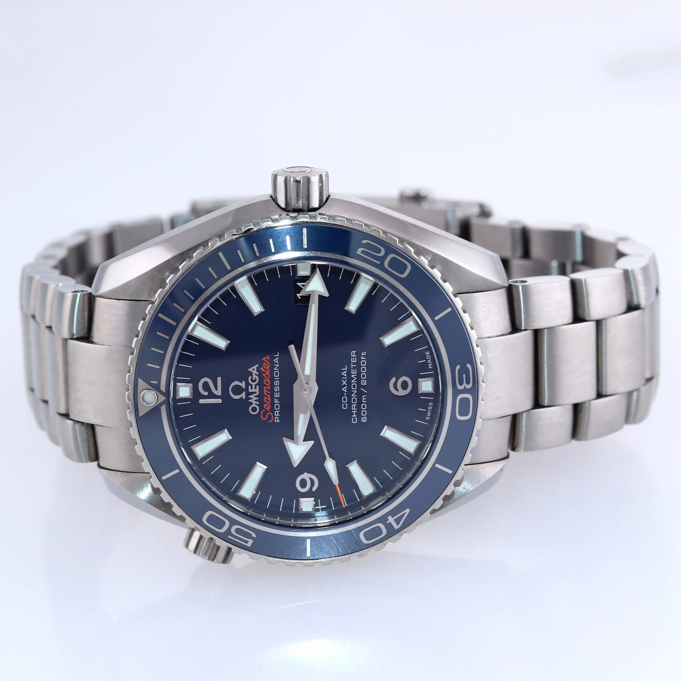 PAPERS Omega Seamaster Planet Ocean Blue 42mm 232.90.42.21.03.001 Titanium Watch