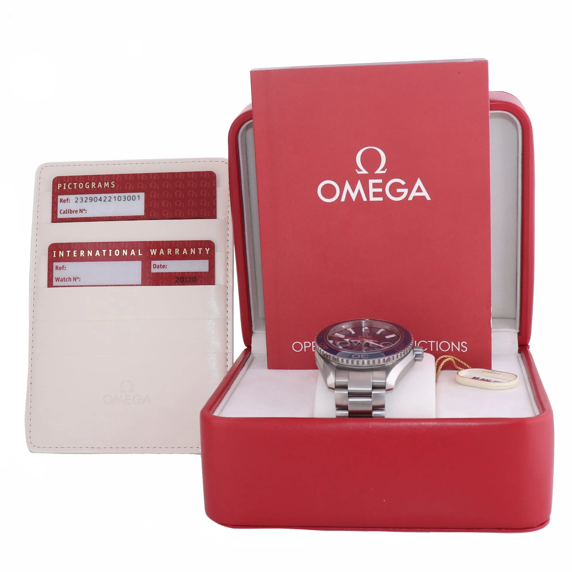 PAPERS Omega Seamaster Planet Ocean Blue 42mm 232.90.42.21.03.001 Titanium Watch
