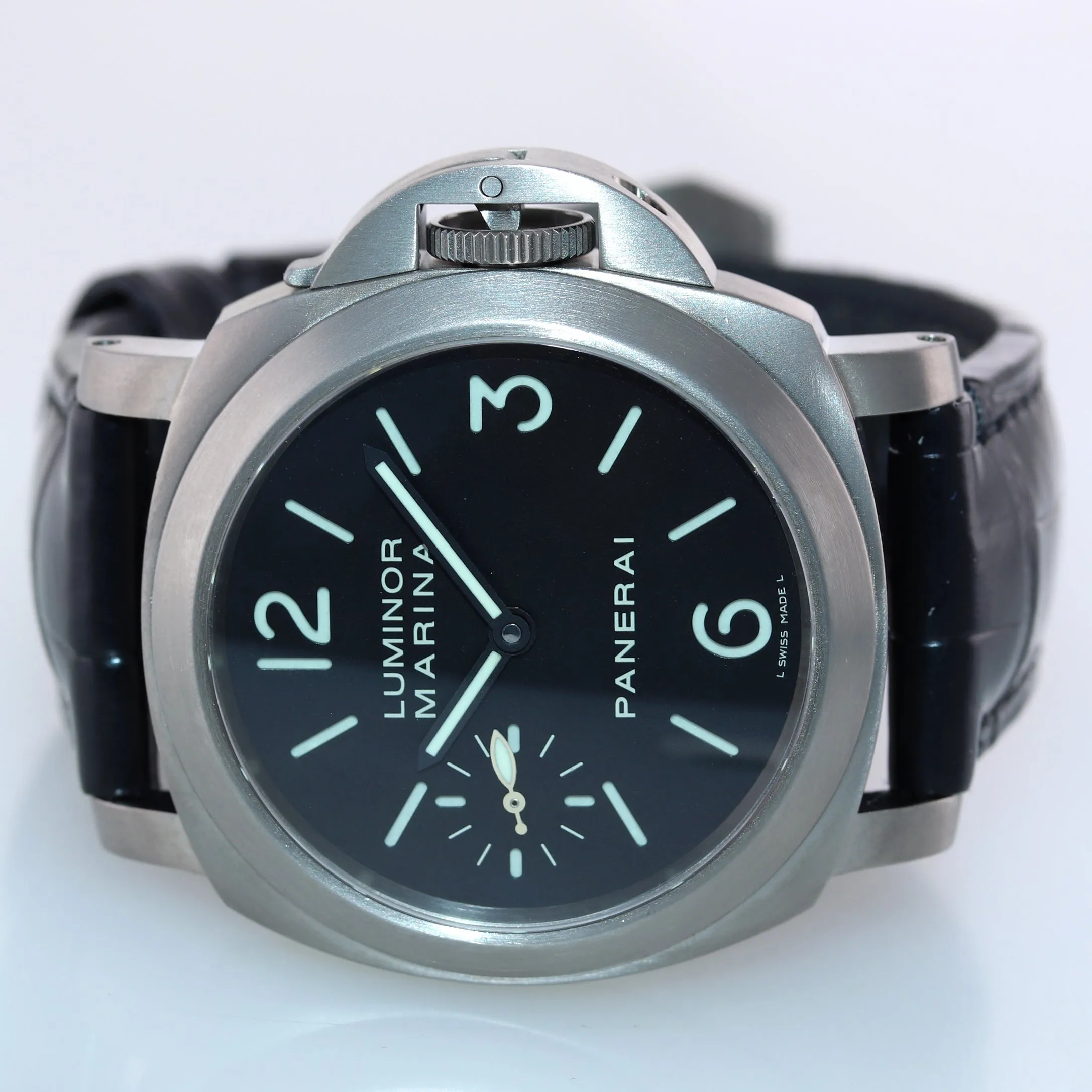PAPERS Panerai PAM 177 44mm Luminor Marina Titanium Manual Black Watch PAM00177