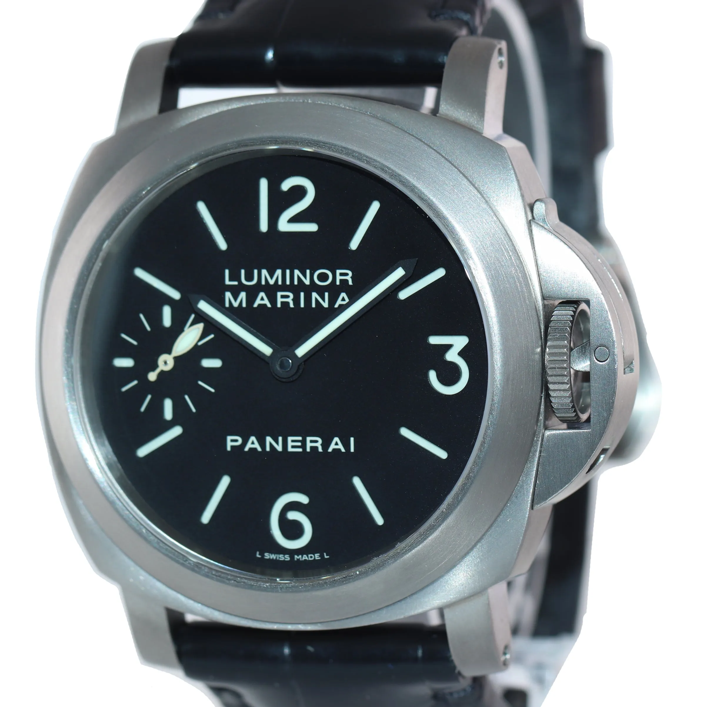 PAPERS Panerai PAM 177 44mm Luminor Marina Titanium Manual Black Watch PAM00177
