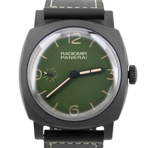 PAPERS Panerai Radiomir PAM00997 Military Green 48mm PAM 997 Black Ceramic B P
