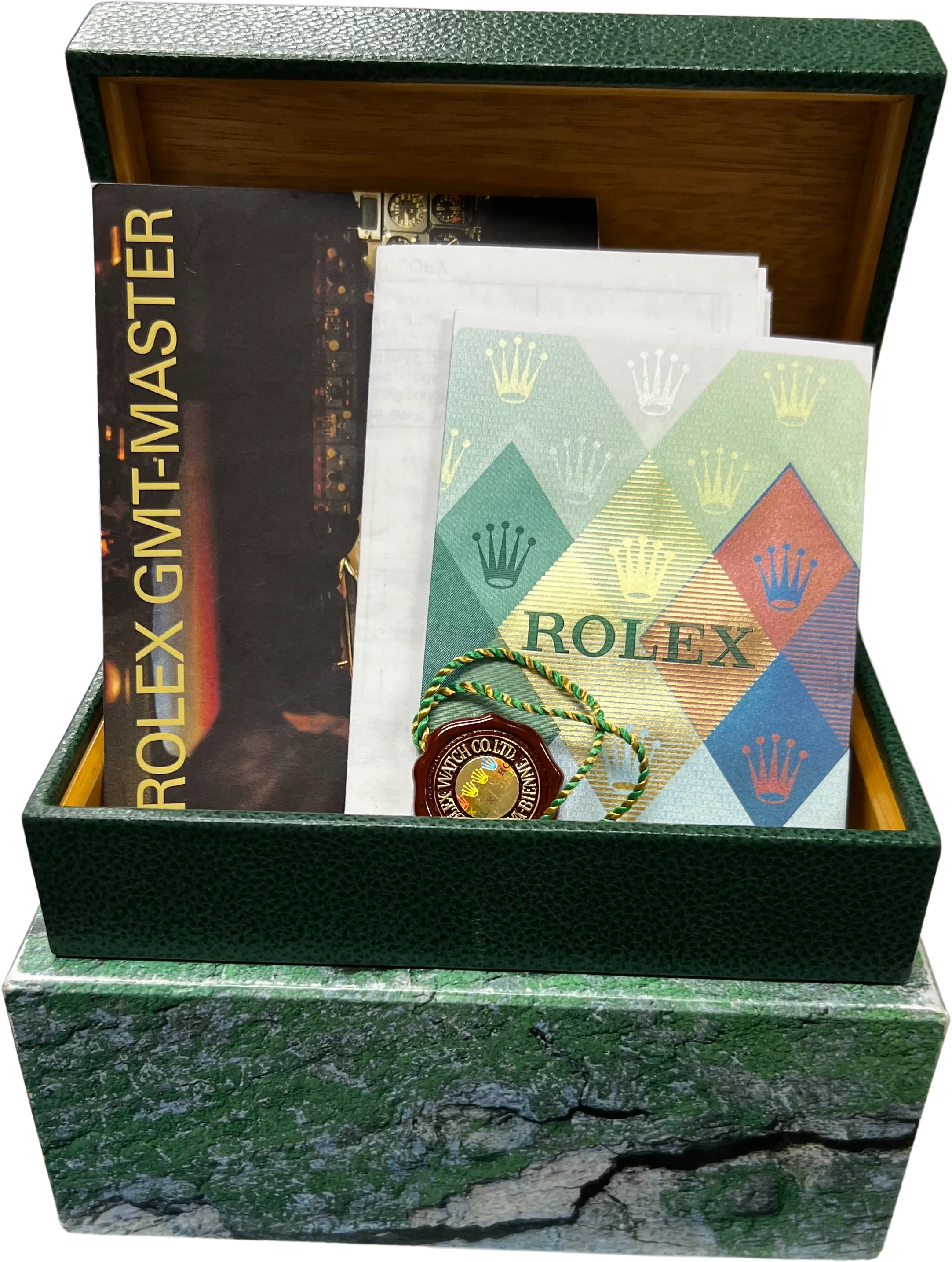 PAPERS Rolex GMT-Master II PEPSI Rectangle Blue Red NO-HOLES 40mm 16710 B P