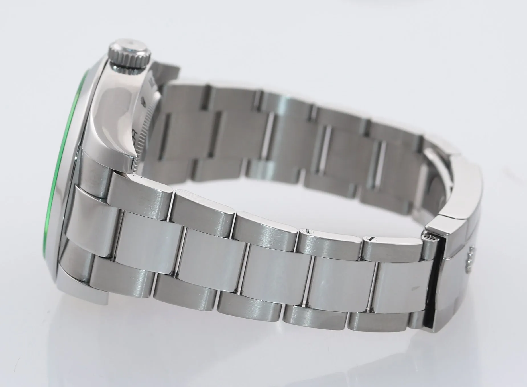 PAPERS Rolex Milgauss Green Anniversary 116400GV Stainless Steel Black Watch