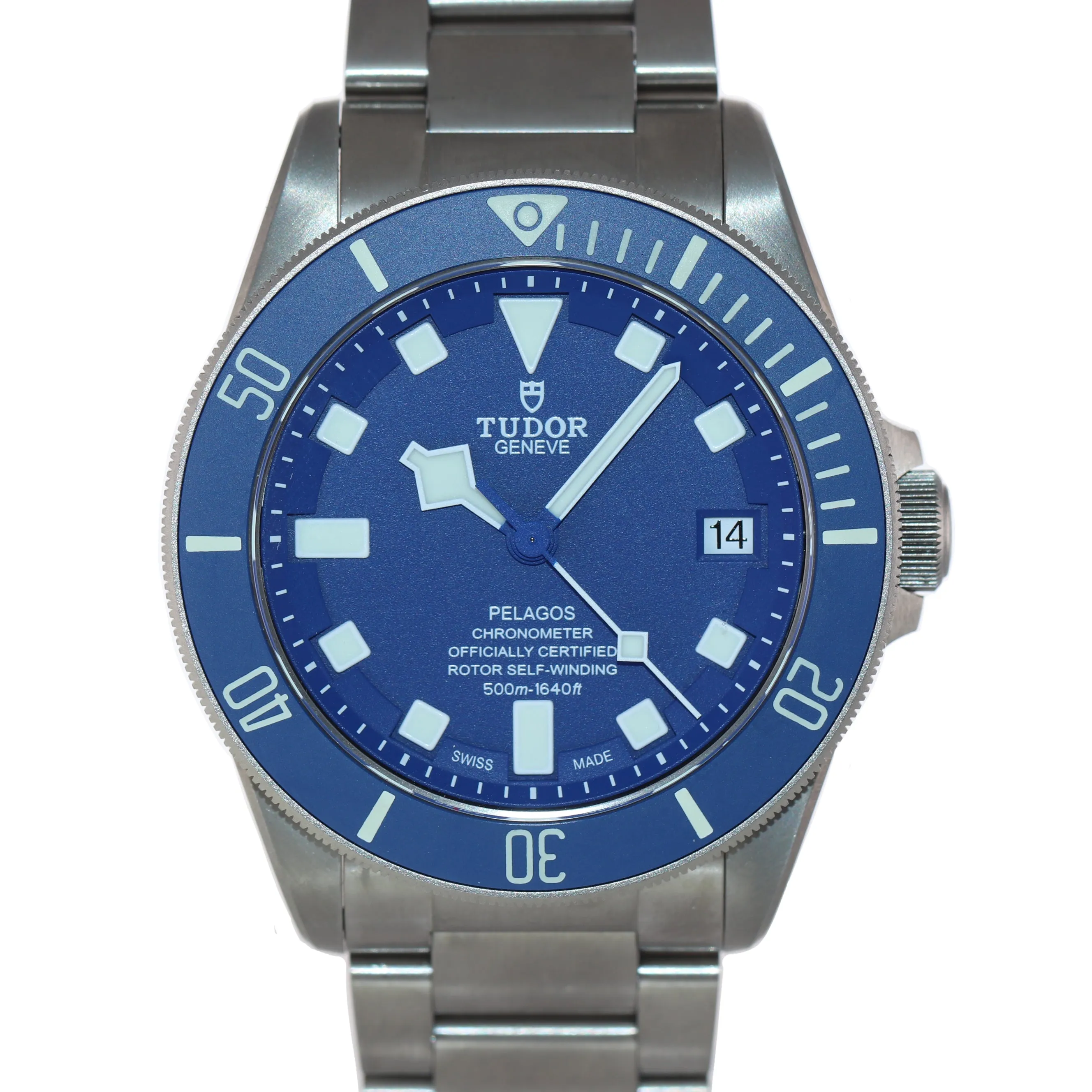 PAPERS Tudor Pelagos Titanium 42mm Dive 25600 TB Blue Lume In House Date Watch