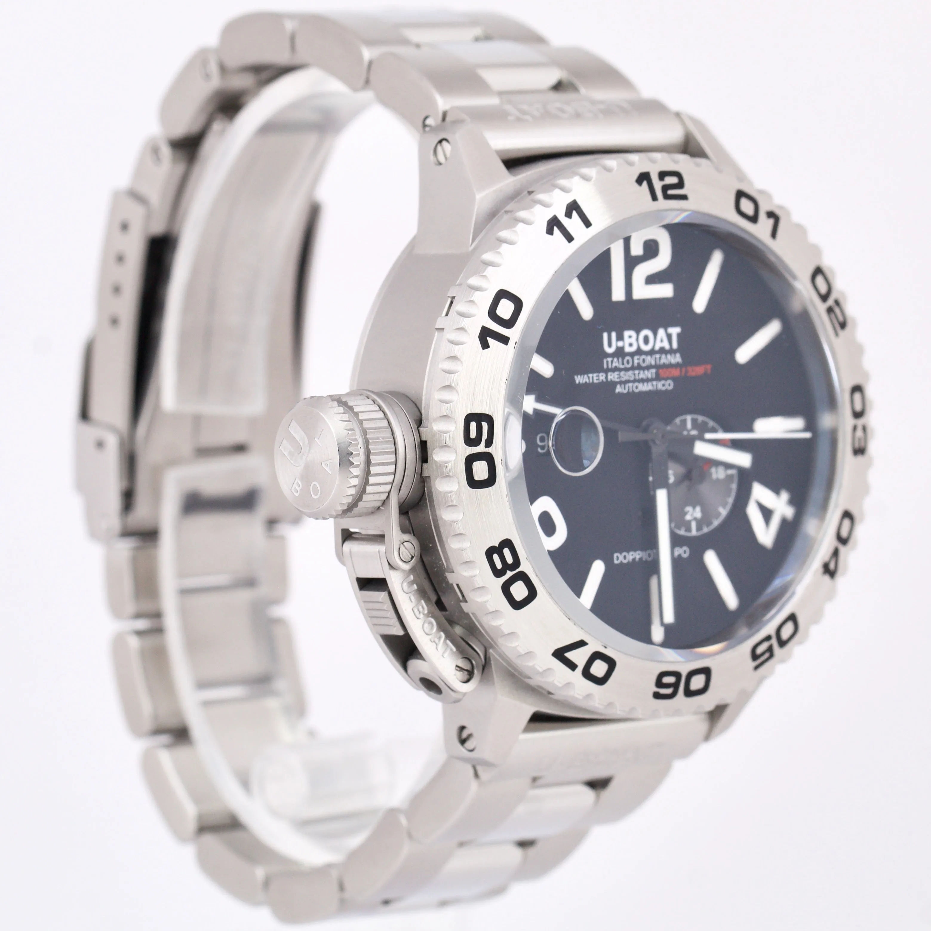PAPERS U-Boat Italo Fontana DOPPIOTEMPO U-28 Steel Automatic 46mm 9099 Watch B P
