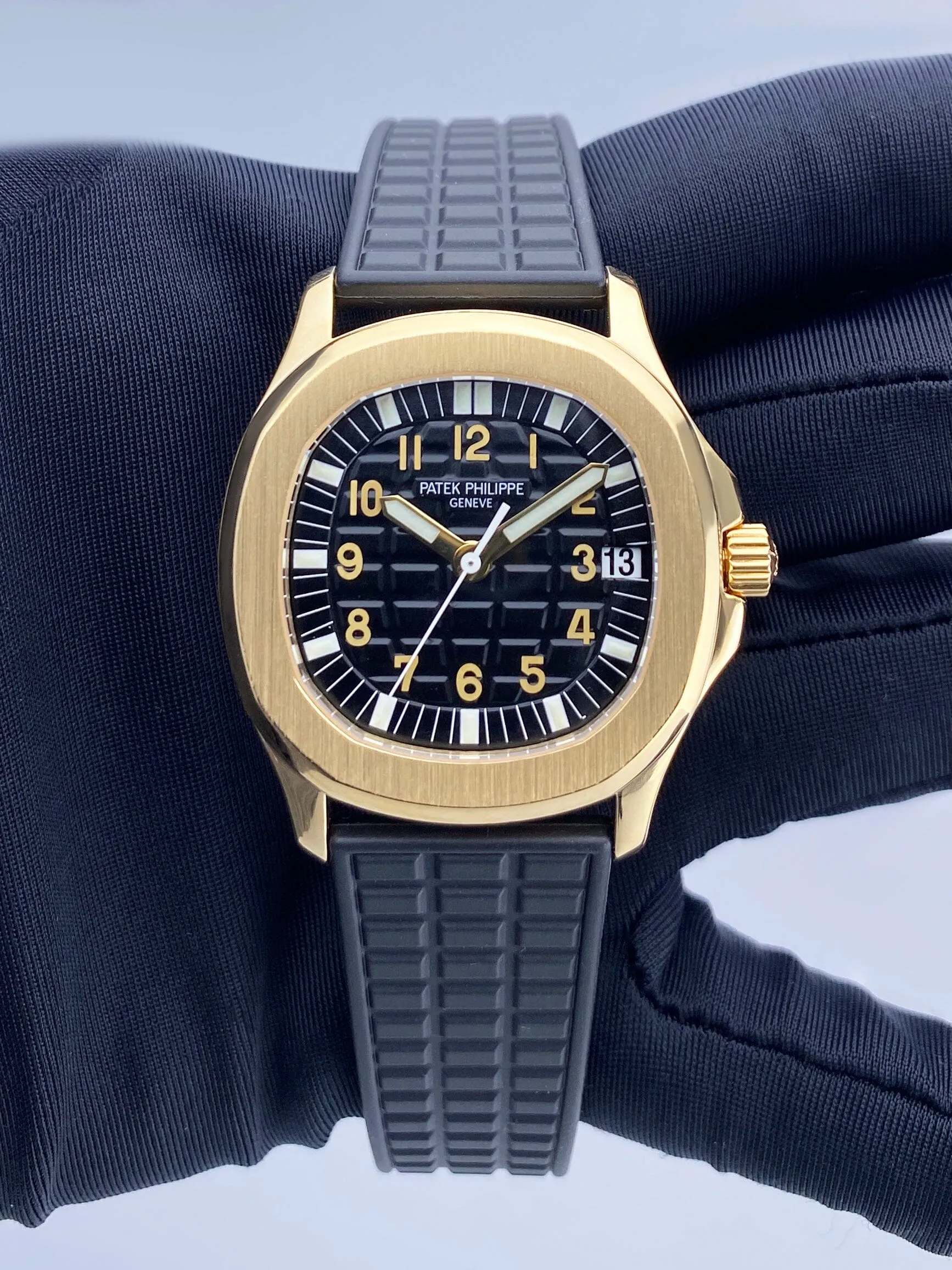 Patek Philippe Aquanaut 5066J Black Dial Mens Watch Box Papers