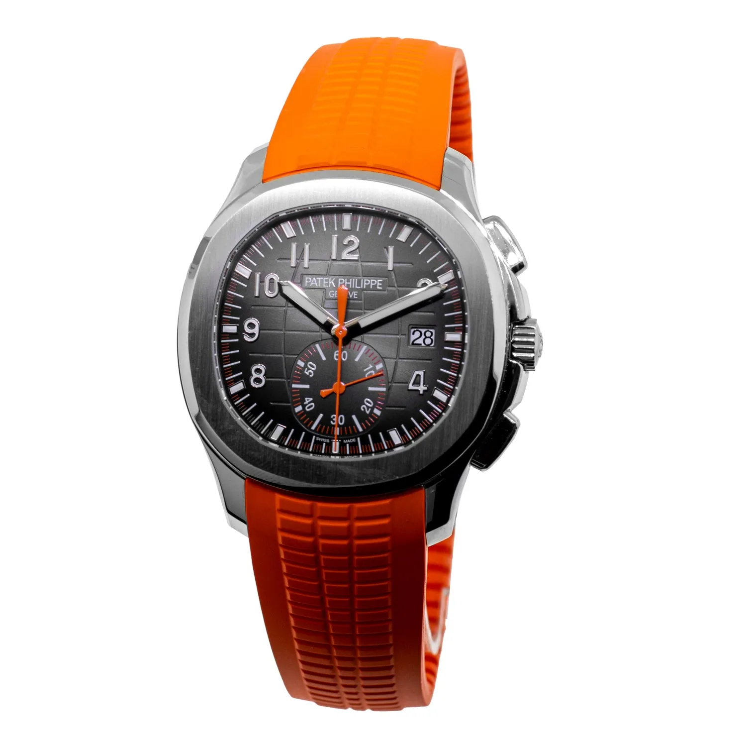 Patek Philippe AQUANAUT Stainless Steel Black Black embossed Dial & Smooth Bezel 5968A