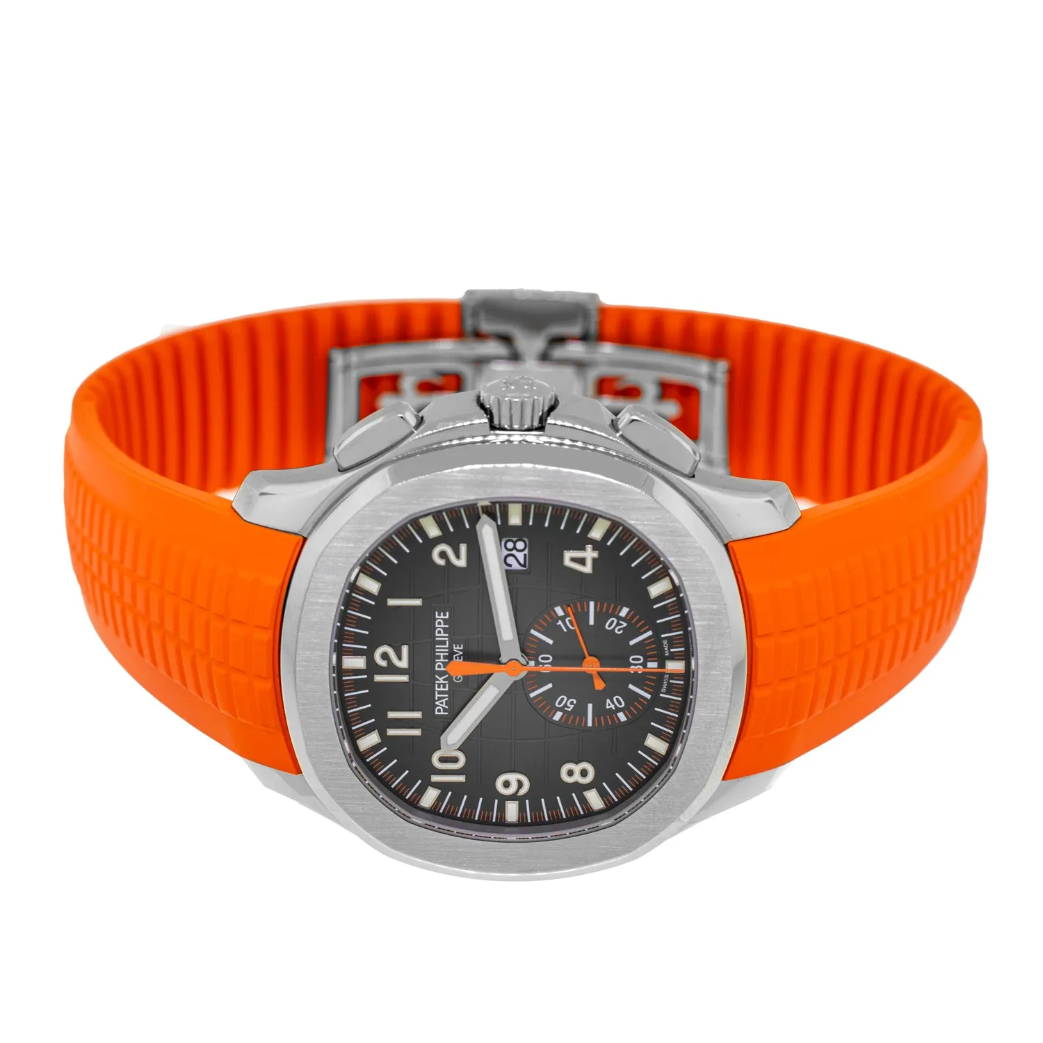 Patek Philippe AQUANAUT Stainless Steel Black Black embossed Dial & Smooth Bezel 5968A