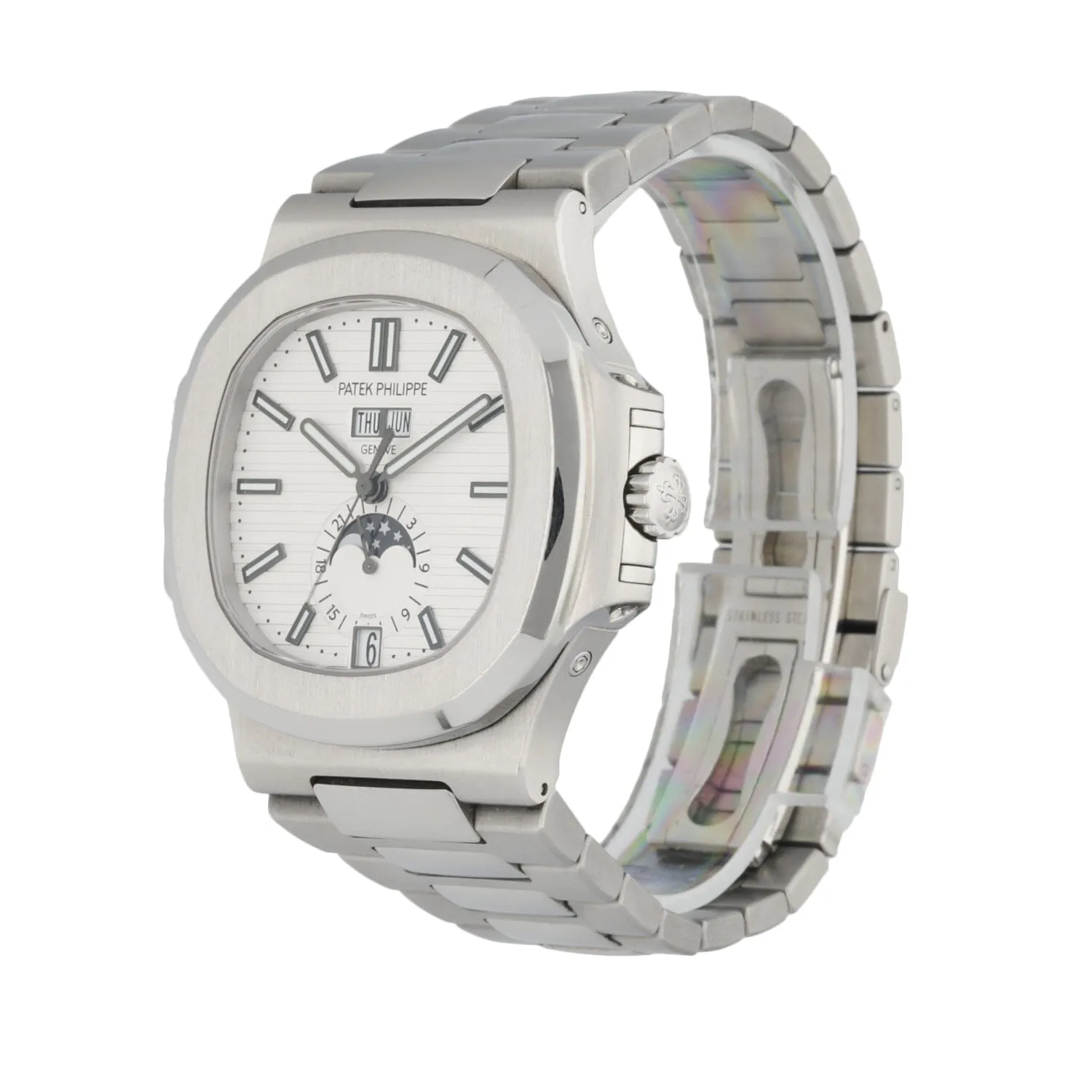 Patek Philippe Nautilus 5726 Annual Calendar Moon Phase Box And Papers