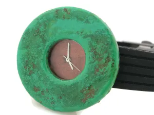 Patina Watch with Antique Copper  Dial Rubber Band