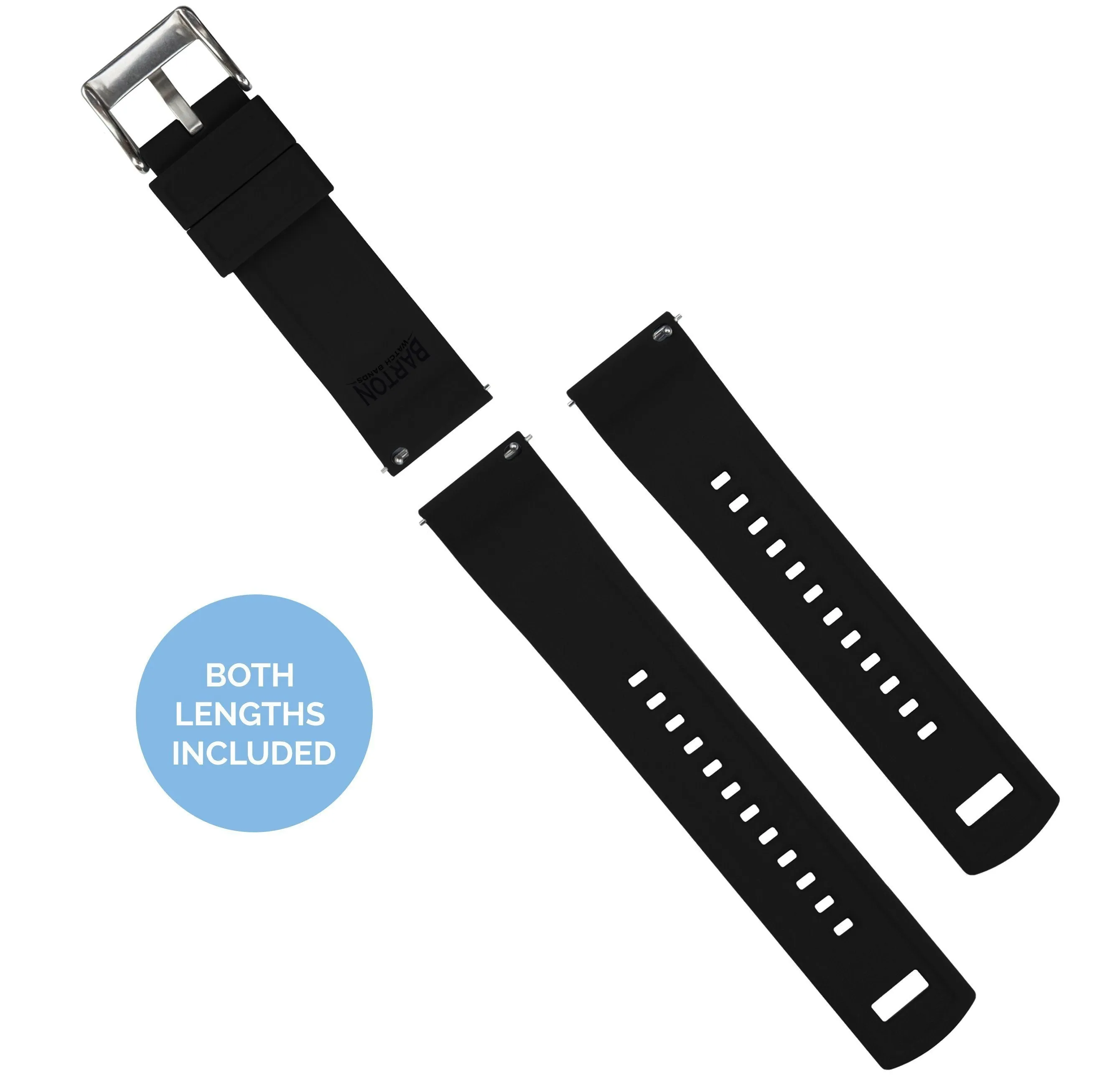 Pebble Smart Watches Elite Silicone Black Watch Band