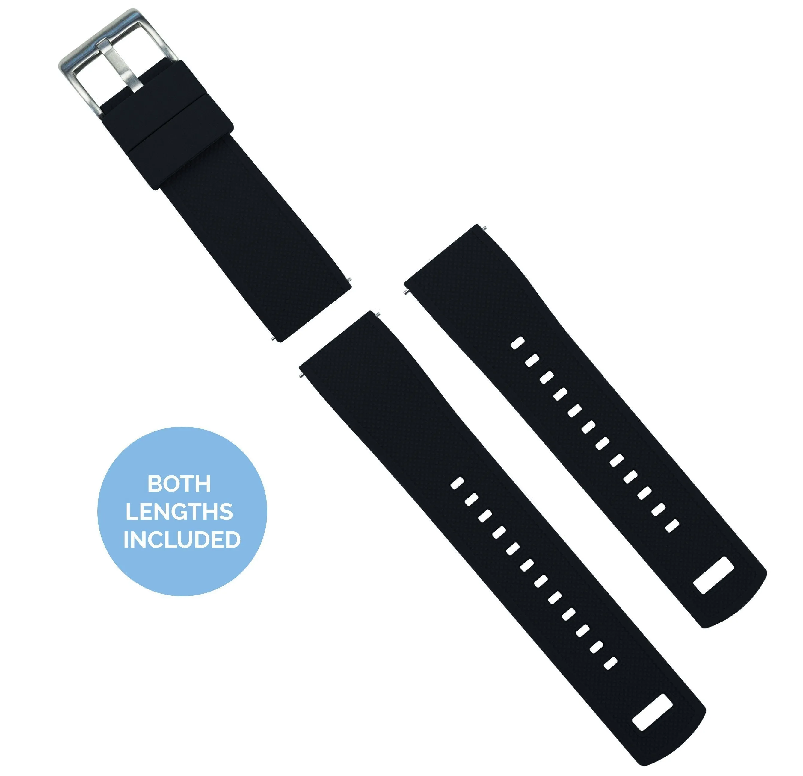 Pebble Smart Watches Elite Silicone Black Watch Band
