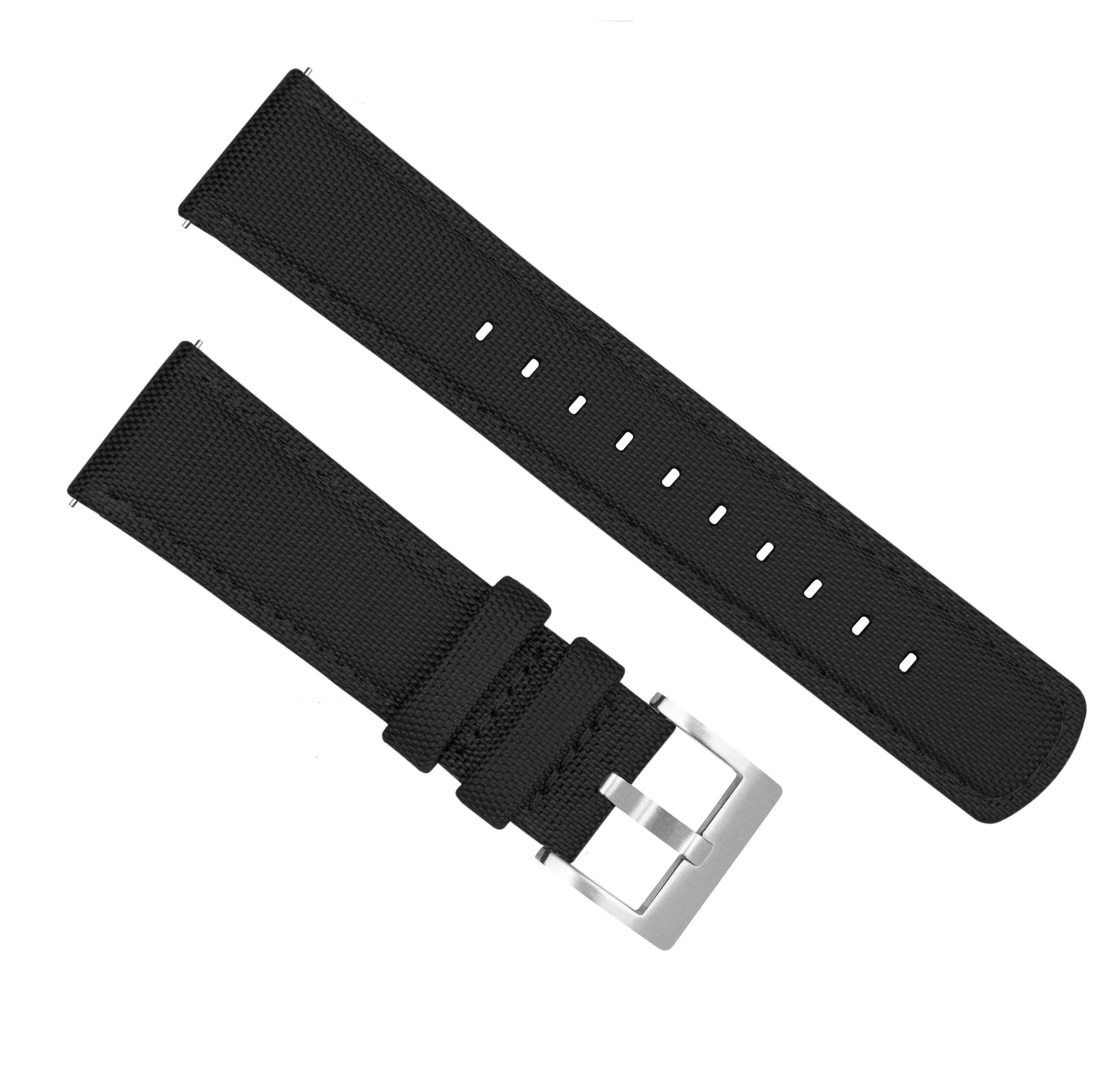 Pebble Smart Watches Sailcloth Quick Release Black Watch Band
