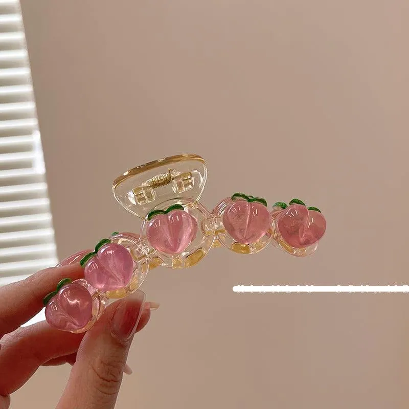 Pink Acrylic Hair Claw Clip