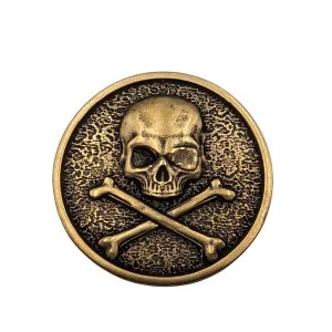 Pirate Skull bronze coin