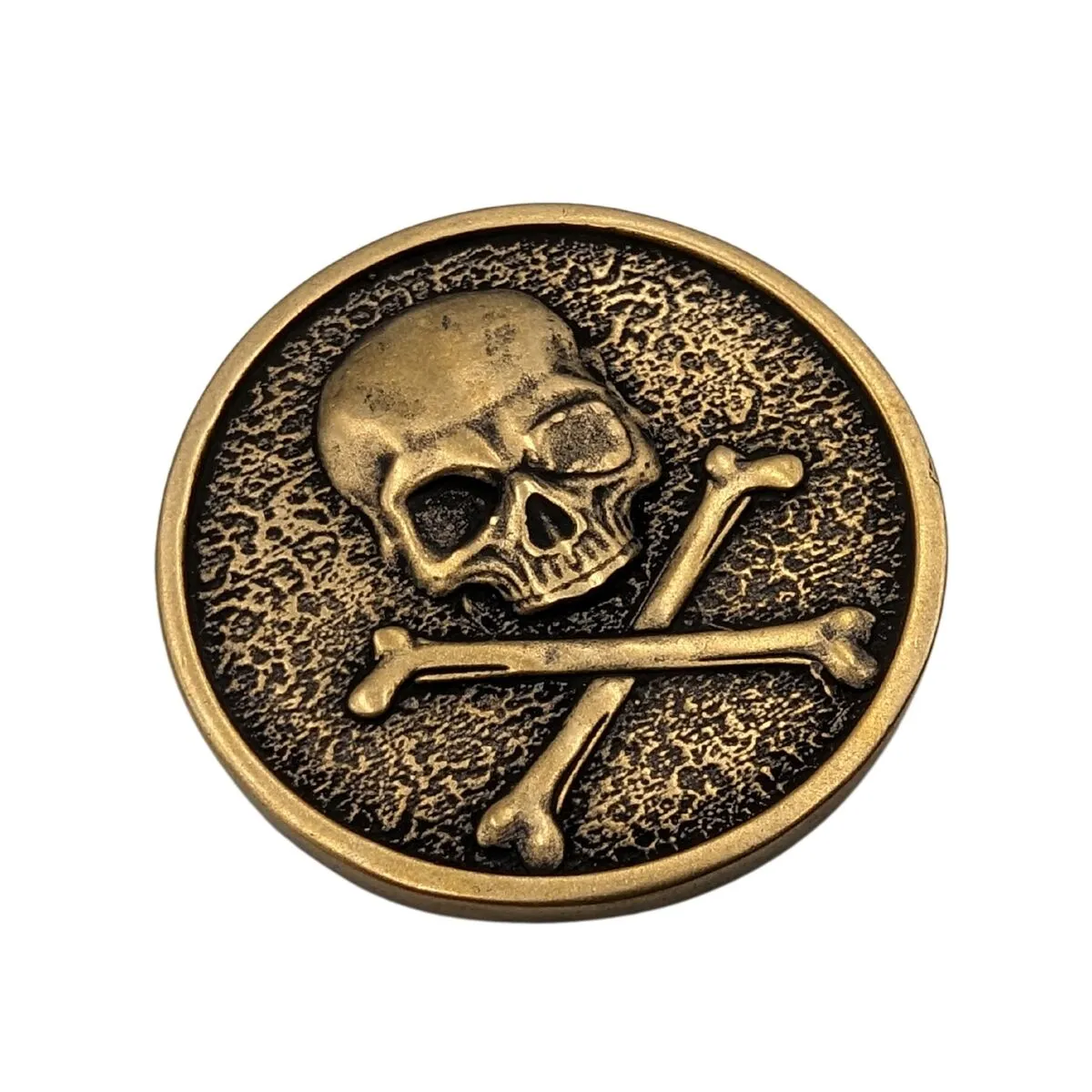 Pirate Skull bronze coin