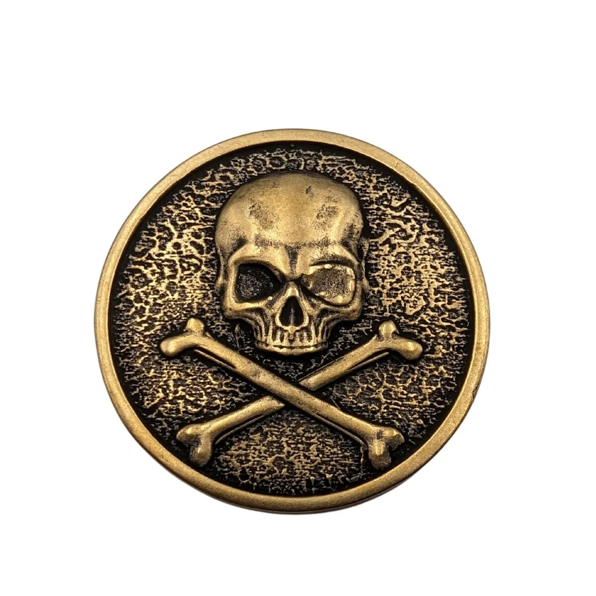 Pirate Skull bronze coin
