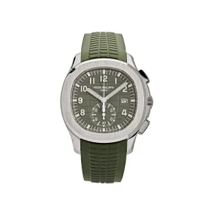 PP Luxury Watches Aquanaut 5968G-010 Chronograph White Gold Khaki Green (2022)