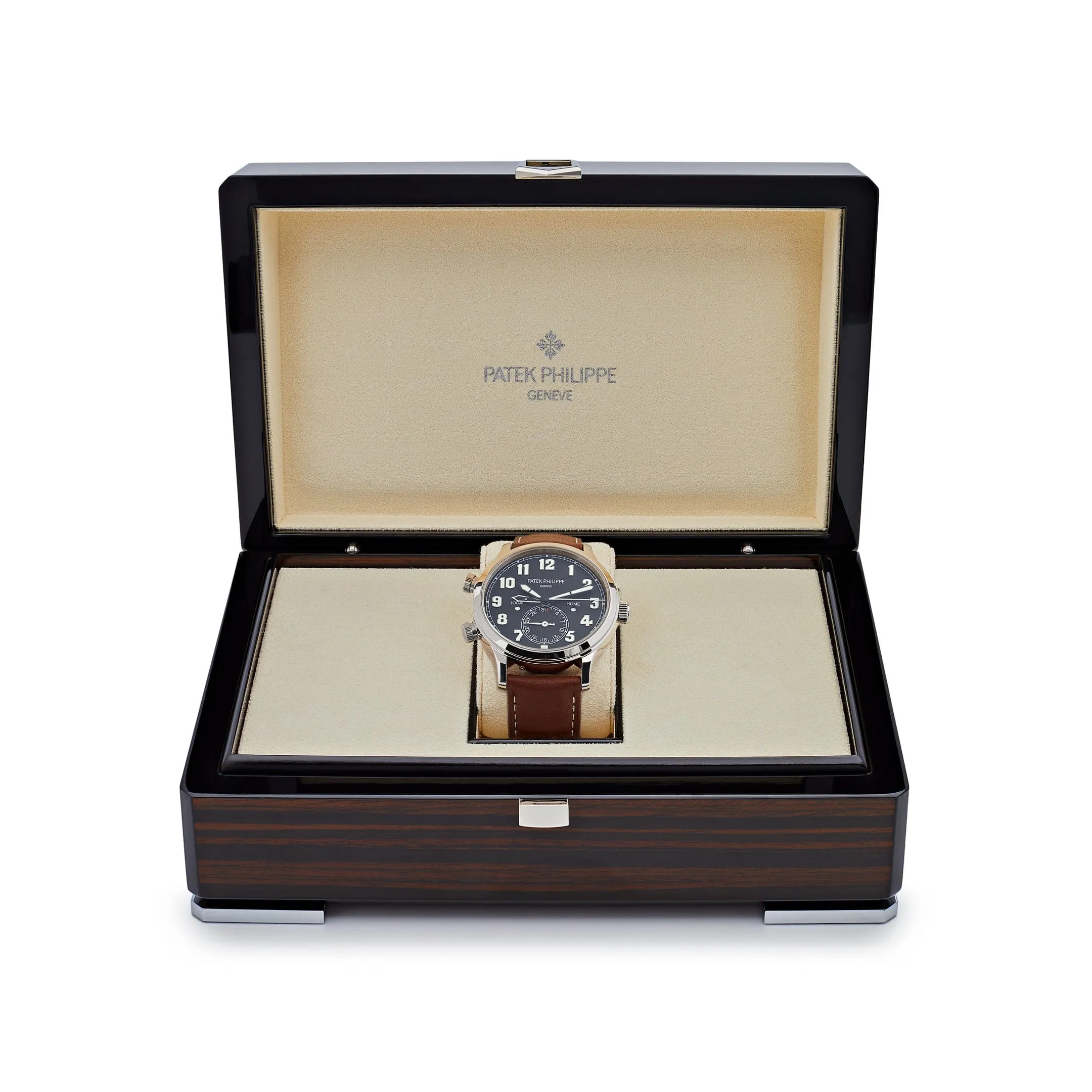 PP Luxury Watches Calatrava 5524G-001 'Pilot' Travel Time White Gold (2023)