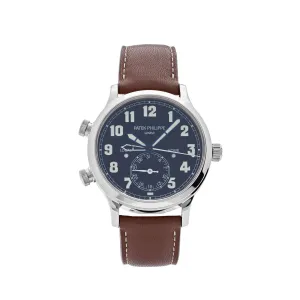 PP Luxury Watches Calatrava 5524G-001 'Pilot' Travel Time White Gold (2023)