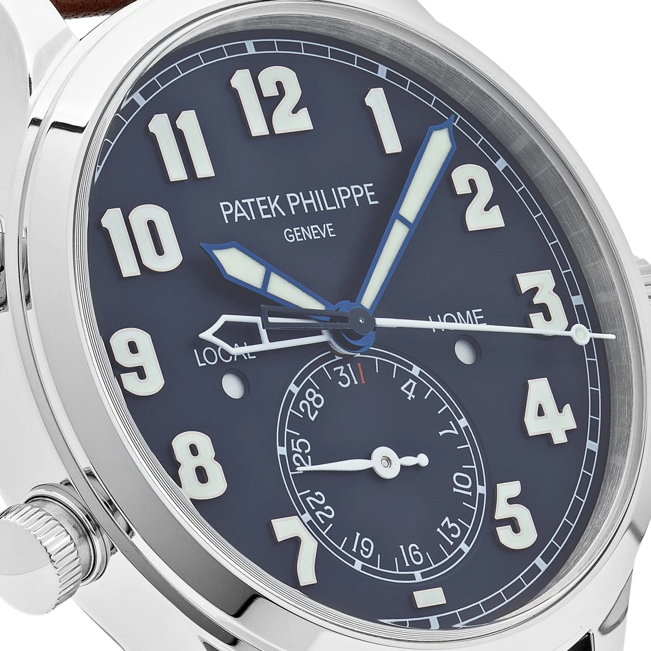 PP Luxury Watches Calatrava 5524G-001 'Pilot' Travel Time White Gold (2023)