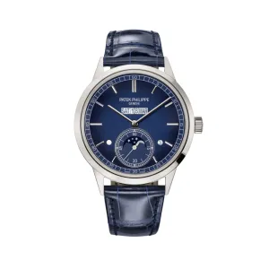 PP Luxury Watches Grand Complications 5236P-001 In-Line Perpetual Calendar Platinum Blue Dial
