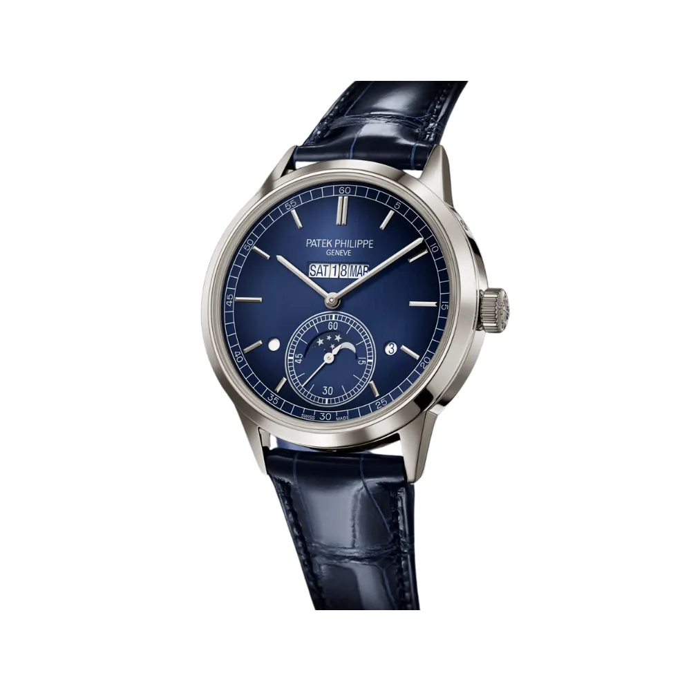 PP Luxury Watches Grand Complications 5236P-001 In-Line Perpetual Calendar Platinum Blue Dial